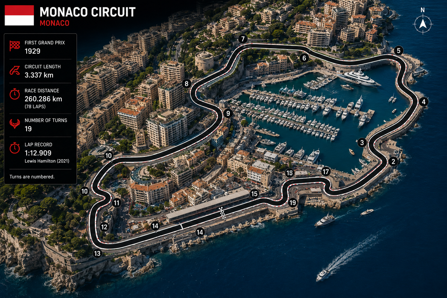 FORMULA 1 GRAND PRIX DE MONACO 2024 aerial view