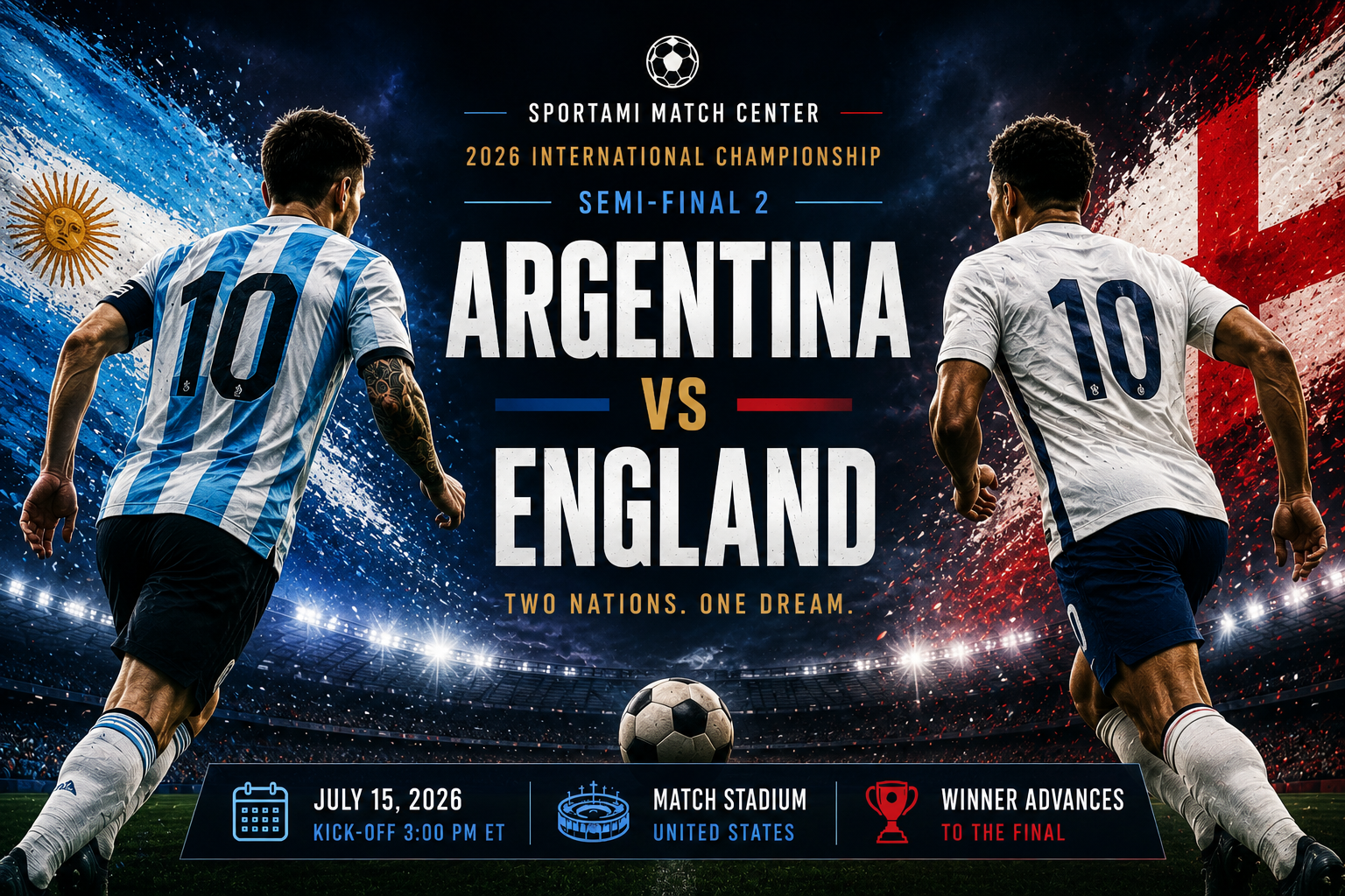 Argentina vs England — FIFA World Cup 2026 Round of 32